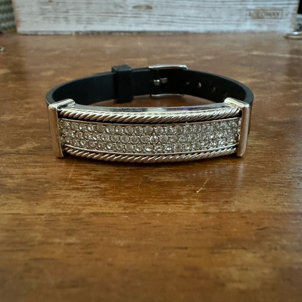 Lia Sophia rhinestone black bracelet